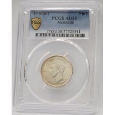 AUSTRALIA 1940 . ONE 1 SHILLING . PCGS AU58